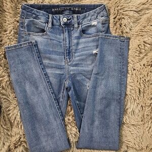 American Eagle Outfitters Blue Skinny Jeans Classic Style